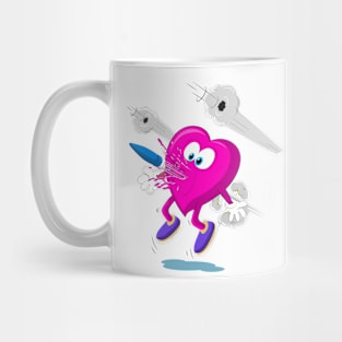 Cartoon Broken Heart. Mug